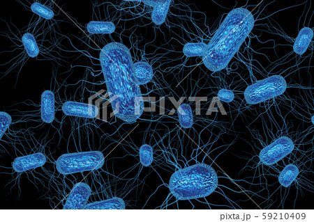 大腸菌のイラスト コンピューターグラフィック のイラスト素材