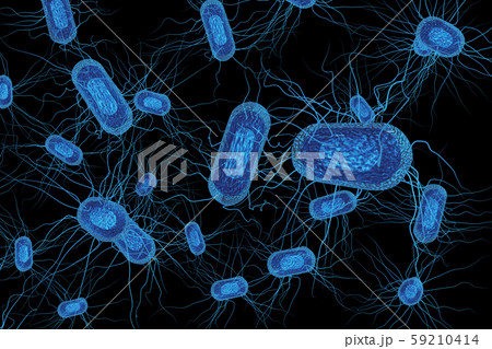 大腸菌のイラスト コンピューターグラフィック のイラスト素材