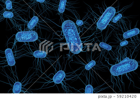 大腸菌のイラスト コンピューターグラフィック のイラスト素材