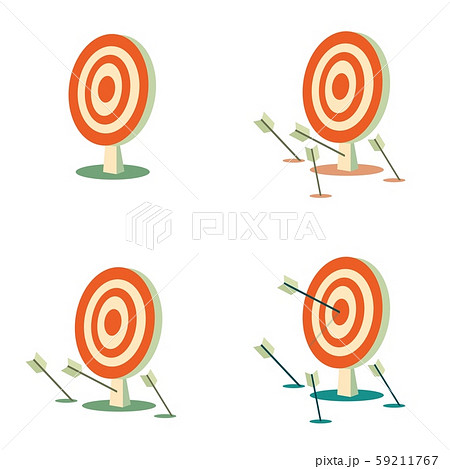 Abstract target flat design icon illustration. 59211767