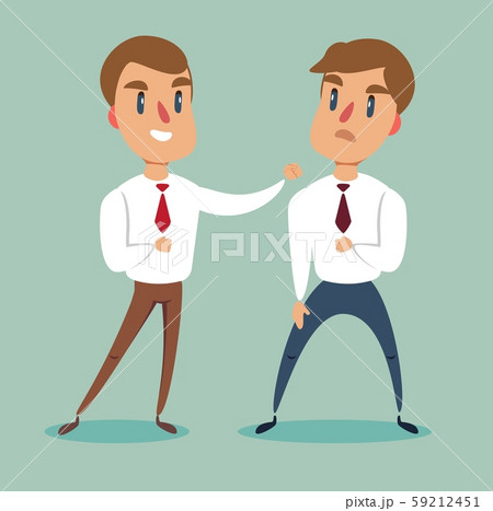 Businessman fighting against another businessman. Business competition concept. 59212451