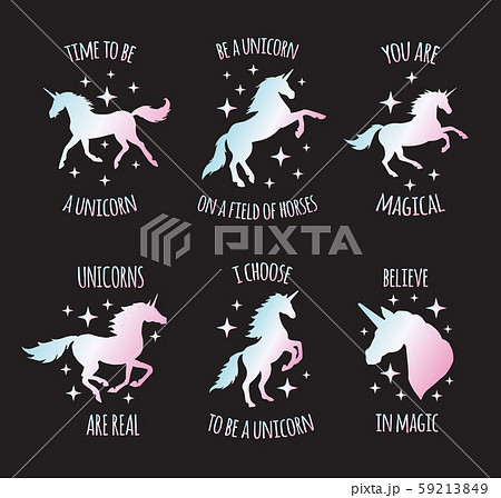 Vector set bundle of holographic unicorn quotes Vector set bundle of holographic unicorn quotes 59213849
