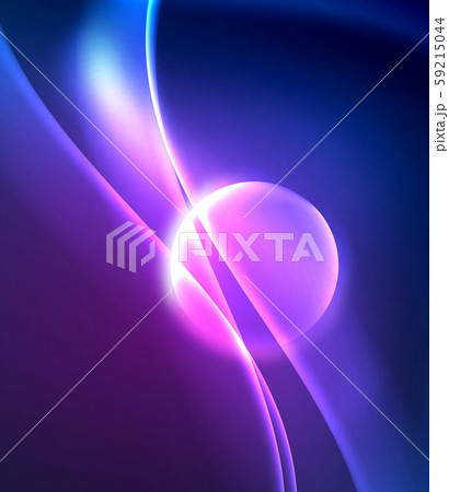 Neon blue electric wave abstract background. Abstract technology background. Black background Neon blue electric wave abstract background. Abstract technology background. Black background 59215044