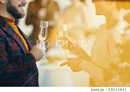 Couple at Christmas Party Close up 59215641