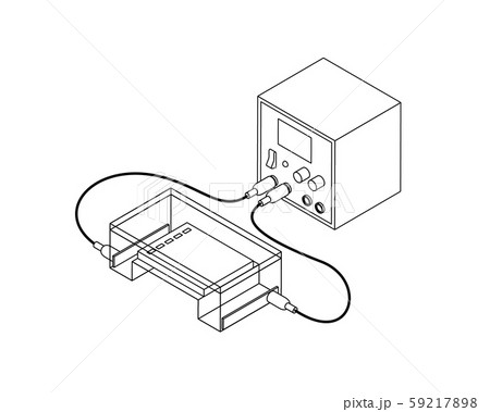 電気泳動のイラスト素材