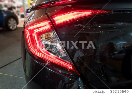 Detail on the rear light of a black.  black sport 59219640