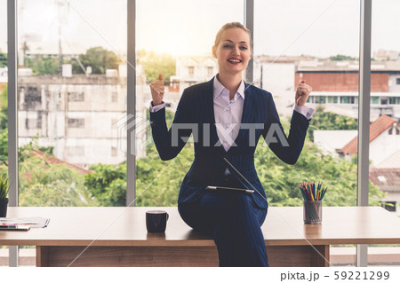 Portrait of businesswoman executive leader. Portrait of businesswoman executive leader. 59221299