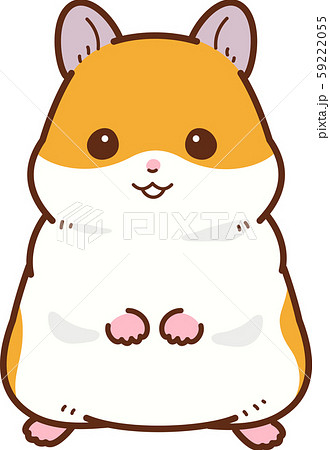 Golden Hamster Standing Pose 2 Stock Illustration