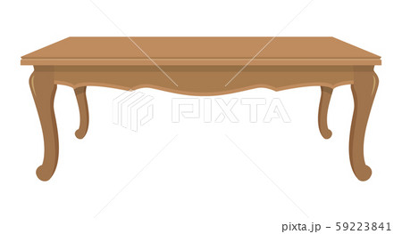 table isolated illustration on white backgroundのイラスト素材 [59223841] - PIXTA