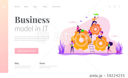 Dedicated team landing page template 59224255