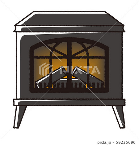 暖炉のイラスト素材