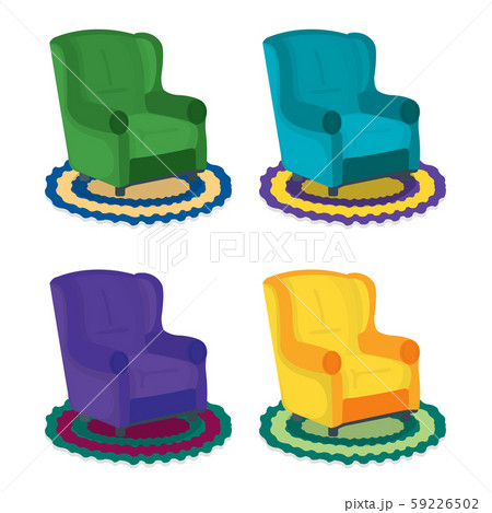 Armchair and Table Icon Concept. Furniture on Armchair and Table Icon Concept. Furniture on 59226502