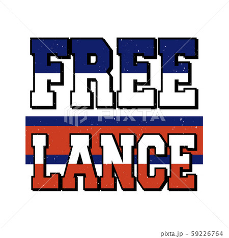 slogan FREELANCE phrase graphic vector Print 59226764