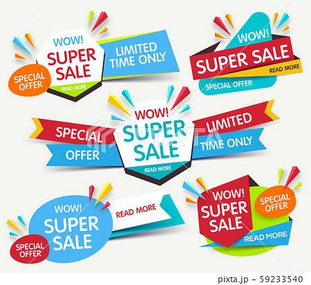 Super sale banner for Sale and discounts 59233540