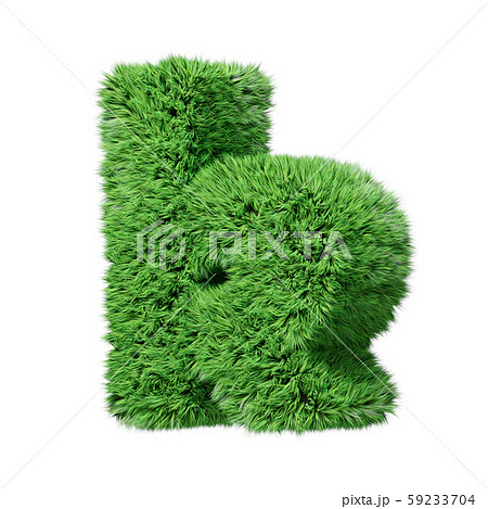 Herbal grass alphabet lowercase letter k, turned clockwise. Isolated on white 3D illustration. Herbal grass alphabet lowercase letter k, turned clockwise. Isolated on white 3D illustration. 59233704