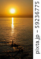 夕日と海岸 59236775