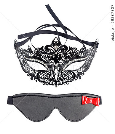 Collage of black masks for bdsm plays. Collage of black masks for bdsm plays. 59237307