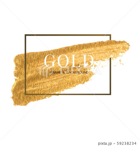 Gold frame and border template watercolour brush stroke painted Gold frame and border template watercolour brush stroke painted 59238234