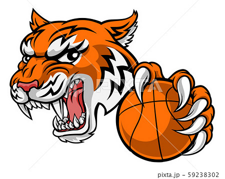 Tiger Baketball Player Animal Sports Mascot 59238302