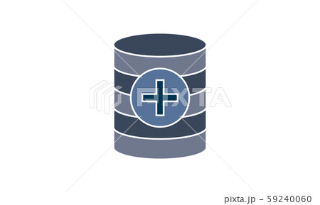 Add, add database, create database, new database icon vector illustration flat style graphical symbol. Add, add database, create database, new database icon vector illustration flat style graphical symbol. 59240060