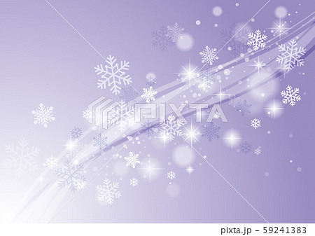 雪と風の背景 冬 紫のイラスト素材