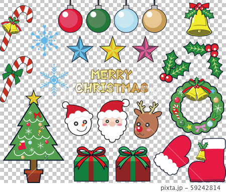 クリスマス素材セット 59242814