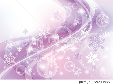 雪 キラキラ 冬 背景 紫のイラスト素材