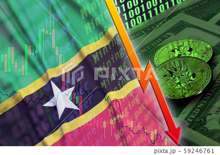 Saint Kitts and Nevis flag and cryptocurrency Saint Kitts and Nevis flag and cryptocurrency 59246761