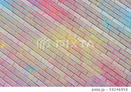 Multi colored paving slabs, powder coated with dry 59246958