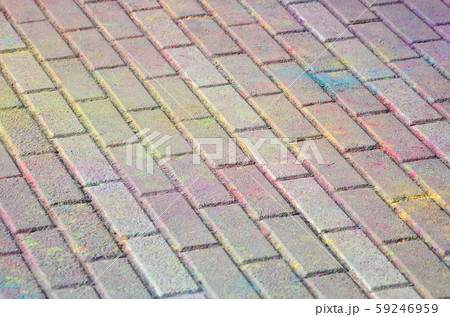 Multi colored paving slabs, powder coated with dry 59246959