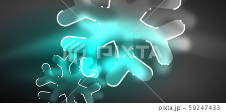 Blurred Christmas snowflake abstract background, stylized minimal design, neon glowing colors Blurred Christmas snowflake abstract background, stylized minimal design, neon glowing colors 59247433