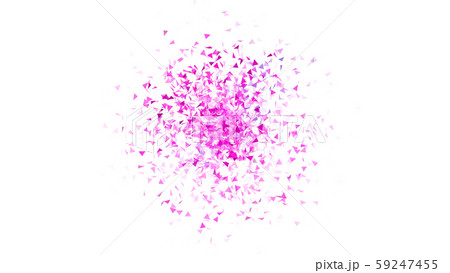 CGパーティクル　広がるトライアングルの紙吹雪 59247455