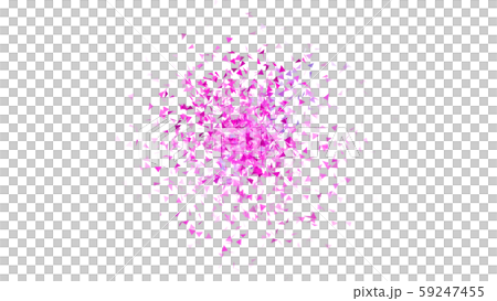 CGパーティクル　広がるトライアングルの紙吹雪 59247455