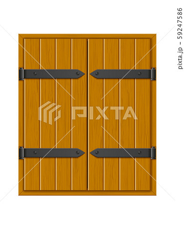 closed shutter wooden window for design vector closed shutter wooden window for design vector 59247586
