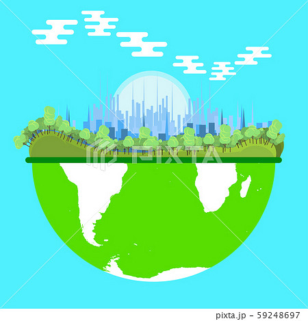 Ecosystem environment vector green nature. Eco 59248697