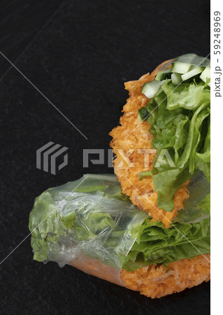 Sushi, rolls, fish dishes. Seafood delicacies 59248969