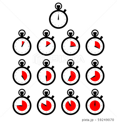 Black Circle Chronometer Timer Counting Tickingのイラスト素材