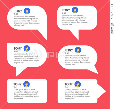 Bubble chat dialog for messenger application in Bubble chat dialog for messenger application in 59249071