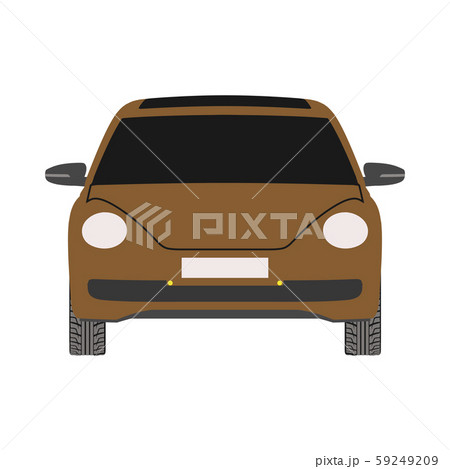 Car front view transportaion style. Flat vector 59249209
