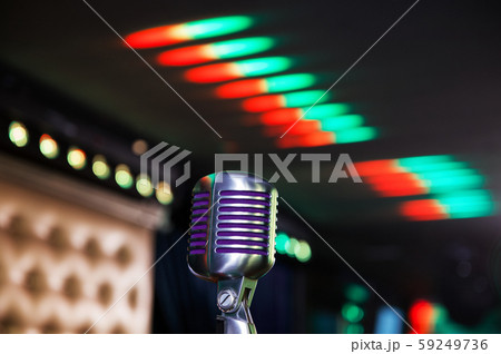 retro microphone at concert retro microphone at concert 59249736