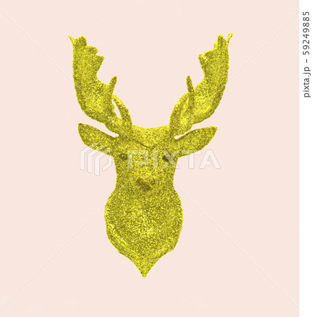 Creative golden fab Christmas reindeer made of Creative golden fab Christmas reindeer made of 59249885
