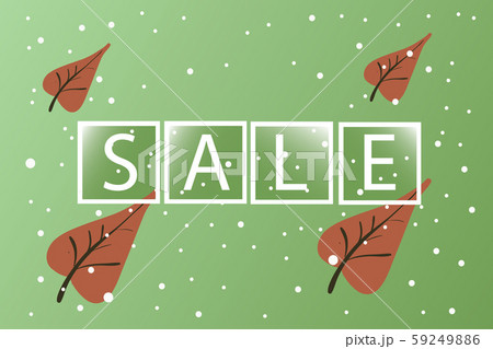 winter sale illustration with leaves and snow. Black friday sale banner, sticker modern design winter sale illustration with leaves and snow. Black friday sale banner, sticker modern design 59249886