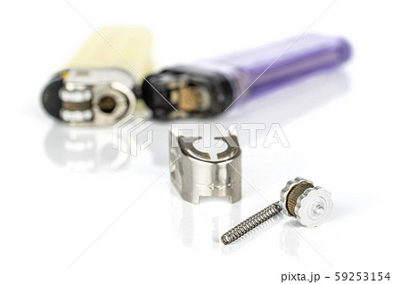 Plastic lighter isolated on white 59253154