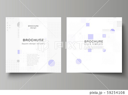 The minimal vector illustration of editable layout of two square format covers design templates for The minimal vector illustration of editable layout of two square format covers design templates for 59254108