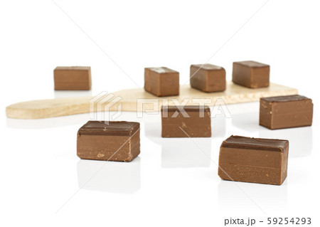 Sweet viennese nougat isolated on white 59254293