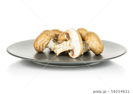 Fresh brown mushroom isolated on white Fresh brown mushroom isolated on white 59254631