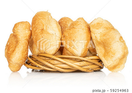 Fresh mini croissant isolated on white Fresh mini croissant isolated on white 59254963