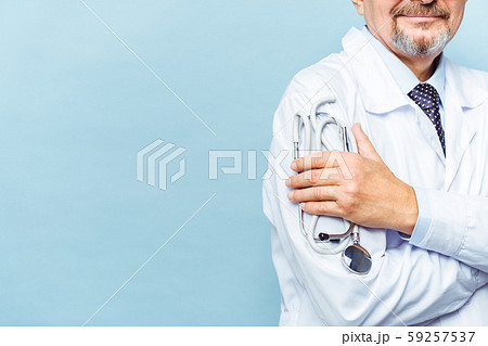 Doctor with a stethoscope in the hand, medical care concept 59257537