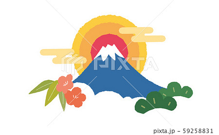富士山と初日の出 59258831