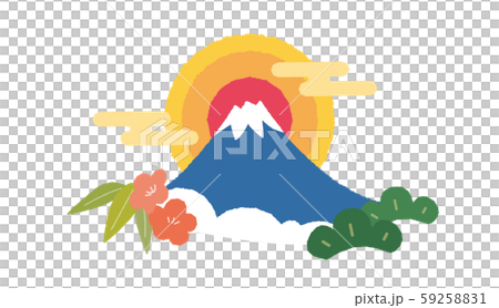富士山と初日の出 59258831